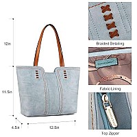 Montana West Tote Bag For Women Top Handle Satchel Purse Oversized Shoulder Handbag Hobo Bags Blue Christmas Gift Spring Mwc118