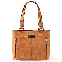 Wrangler Tote Bag For Women Multi Pockets Leather Purse Medium Handbags With Woven Tophandle Wg78G8317Tn