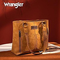 Wrangler Tote Bag For Women Multi Pockets Leather Purse Medium Handbags With Woven Tophandle Wg78G8317Tn