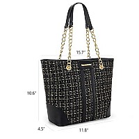 Montana West Tote Bag For Women Top Handle Shoulder Handbag Large Satchel Purse With Chain Strap Hobo Christmas Gift Mwc291Abk