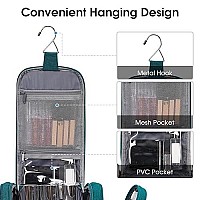 Narwey Large Hanging Toiletry Bag For Women Men Travel Makeup Bag Organizer Toiletries Bag Dry Wet Separation Teal