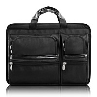 P Series Hubbard 15 Nylon Double Compartment Laptop Briefcase Black