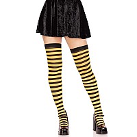 Nylon Stocking W Stripe Os B