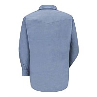 Red Kap Deluxe Western Style Long Sleeve Shirt Light Blue M