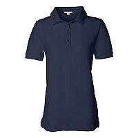 Featherlite Womens Silky Smooth Piqu Sport Shirt Navy S