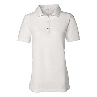 Featherlite Womens Silky Smooth Piqu Sport Shirt White L