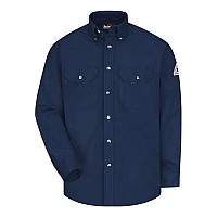 Bulwark Dress Uniform Shirt Excel Fr Comfortouch 7 Oz Navy L