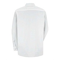 Red Kap Womens Long Sleeve Specialized Pocketless Poplin Work Shirt White S