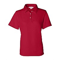 Featherlite Womens Moisture Free Mesh Sport Shirt Red L