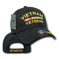 Shadow Caps Vietnam Vet Black