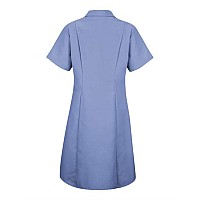 Red Kap Womens Short Sleeve Dress Light Blue L