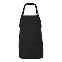 Chef Designs Short Premium Bib Apron Black One Size