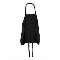 Chef Designs Short Premium Bib Apron Black One Size