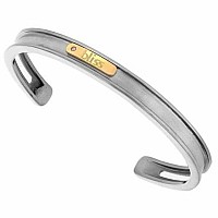 Bliss By Damiani Gold Tytanium With 18K Rose Gold Cuff Bracelet Bangle