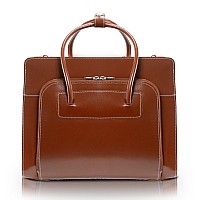 W Series Lake Forest 15 Leather Laptop Briefcase Brown