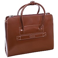 W Series Lake Forest 15 Leather Laptop Briefcase Brown