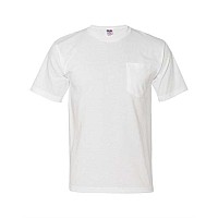 Bayside Usamade Short Sleeve Tshirt With A Pocket White S