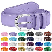 Falari Women Genuine Leather Belt Fashion Dress Belt With Single Prong Buckle 6028Lavenderxl