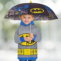 Dc Comics Boys Kids Umbrella And Poncho Raincoat Set Batman Superman Rain Wear For Toddler 23 Or Kids 47