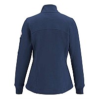 Bulwark Womens Zip Front Fleece Jacketcottonspandex Blend Navy Xs