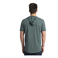 Next Level Mock Twist Short Sleeve Hoodie Forest Green Xl