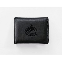 Rico Industries Laser Engraved Trifold Wallet Vancouver Canucks Black 325 X 4