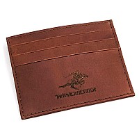 Winchester El Paso Rfid Mens Brown Wallet Card Case Full Grain Leather