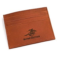 Winchester El Paso Rfid Mens Tan Wallet Card Case Full Grain Leather