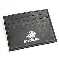 Winchester San Marcos Rfid Mens Black Wallet Card Case Full Grain Leather