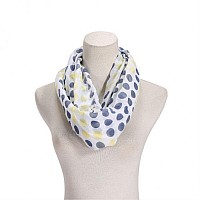 Infinity Scarf Light Blue Yellow