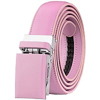 Falari Automatic Ratchet Buckle Leather Belt For Women Boys Girls 1 Inch Wide Trim To Fit Pink Xl Fit Up To 42