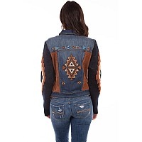 Aztec Emb Sweater Sleeve Jacket