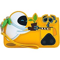 Loungefly Womens Pixar Walle Plant Boot Wallet Standard Yellow