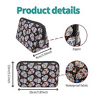 Ajltpa Cosmetic Bag Waterproof Neoprene Zipper Pouch Travel Portable Toiletry Makeup Bags Organizer Case For Women And Girls Su