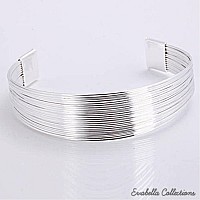 Simplicity Silver Cuff Italian Design Bracelets Design By Evabella Collections