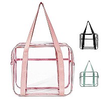 Sxosyo Clear Makeup Bags Large Travel Toiletry Bag For Women Transparent Bag With Handle Clear Cosmetic Bags Bathroom Organizer