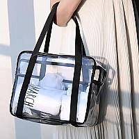 Sxosyo Clear Makeup Bags Large Travel Toiletry Bag For Women Transparent Bag With Handle Clear Cosmetic Bags Bathroom Organizer