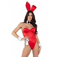 Pb127 8Pc Playboy Bunny Xlarge Red