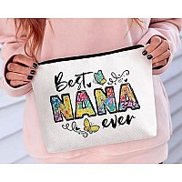 Biuniuring Grandma Gift Best Nana Ever Gift Mothers Day Gift For Nana Mom Mother Grandmother Makeup Bag