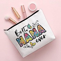 Biuniuring Grandma Gift Best Nana Ever Gift Mothers Day Gift For Nana Mom Mother Grandmother Makeup Bag