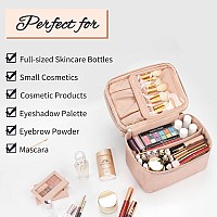 Ocheal Makeup Bag Double Layer Cosmetic Cases Travel Makeup Organizer Toiletry Bags Large Make Up Bag For Women Girls With Adju