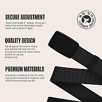 Groove Life Groove Belt Low Profile Midnightblack Mens Stretch Nylon Belt With Magnetic Aluminum Buckle Lifetime Coverage