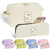 Yoolife Personalized Gifts Monogram Makeup Bag Make Up Bag Makeup Pouch Travel Makeup Bag Cosmetic Bags For Women Makeup Organ