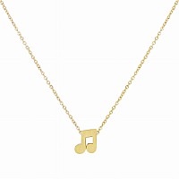 Note Symbol High Polished Pendant Necklaces By Dobbi Variety Of Colors Available