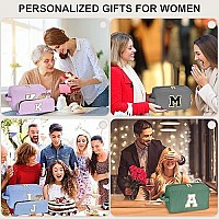 Yoolife Teen Girl Gifts Trendy Stuff Initial Cosmetic Bag Cute Makeup Bag Brush Pouch Teen Girl Gifts Mom Grandma Birthday Gif