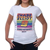 Nascar Womens Crew Tee Chase Elliot 2 White By Delsol For Women 1 Pc Tshirt S