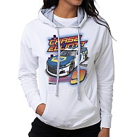 Nascar Hooded Sweatshirt Chase Elliot 1 White By Delsol For Women 1 Pc Tshirt S