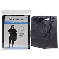 Nylon Shampoo Cape Black By Scalpmaster For Unisex 1 Pc Apron