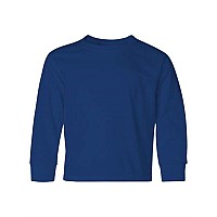 Jerzees Dripower Youth Long Sleeve 5050 Tshirt Royal S