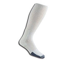 Thorlos Unisex B Basketball Thick Padded Over The Calf Sock White Large